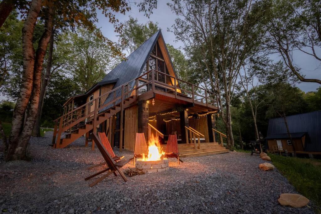 Valhalla Cabins Aframes With Hot Tubs & Sauna Cosby Kültér fotó