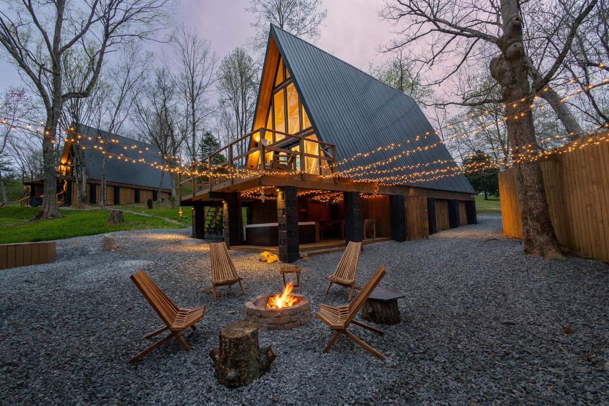 Valhalla Cabins Aframes With Hot Tubs & Sauna Cosby Kültér fotó