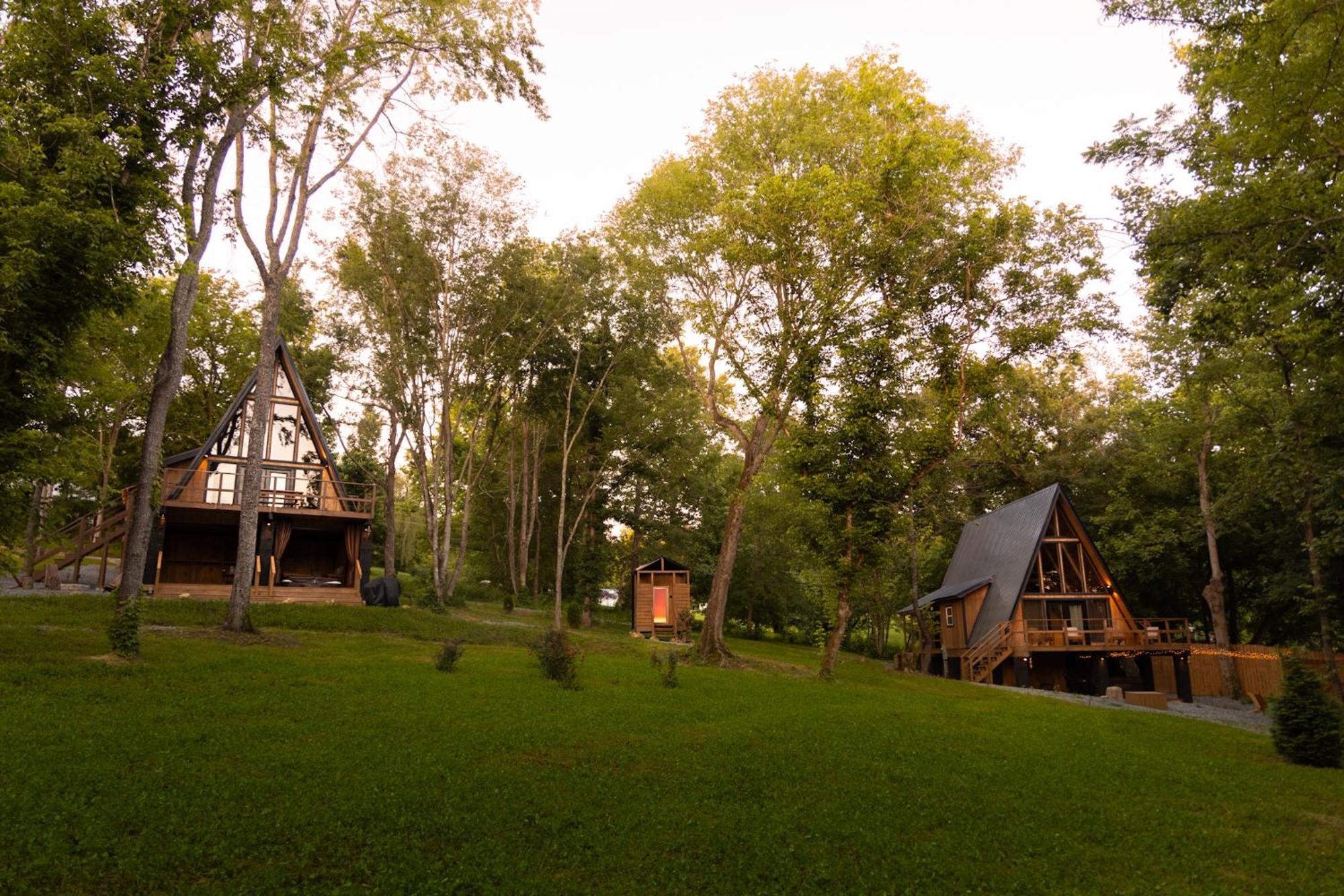 Valhalla Cabins Aframes With Hot Tubs & Sauna Cosby Kültér fotó